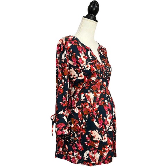Motherhood Maternity NWT Floral Tie Waist Sleeve Large - Picture 5 of 10